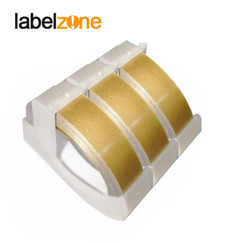 20 colors 3Rolls/lot 3D 9mm PVC Embossing Label Tape Compatible Dymo 1610 12965 Manual Label printer for Motex E101 Label Makers: champagne