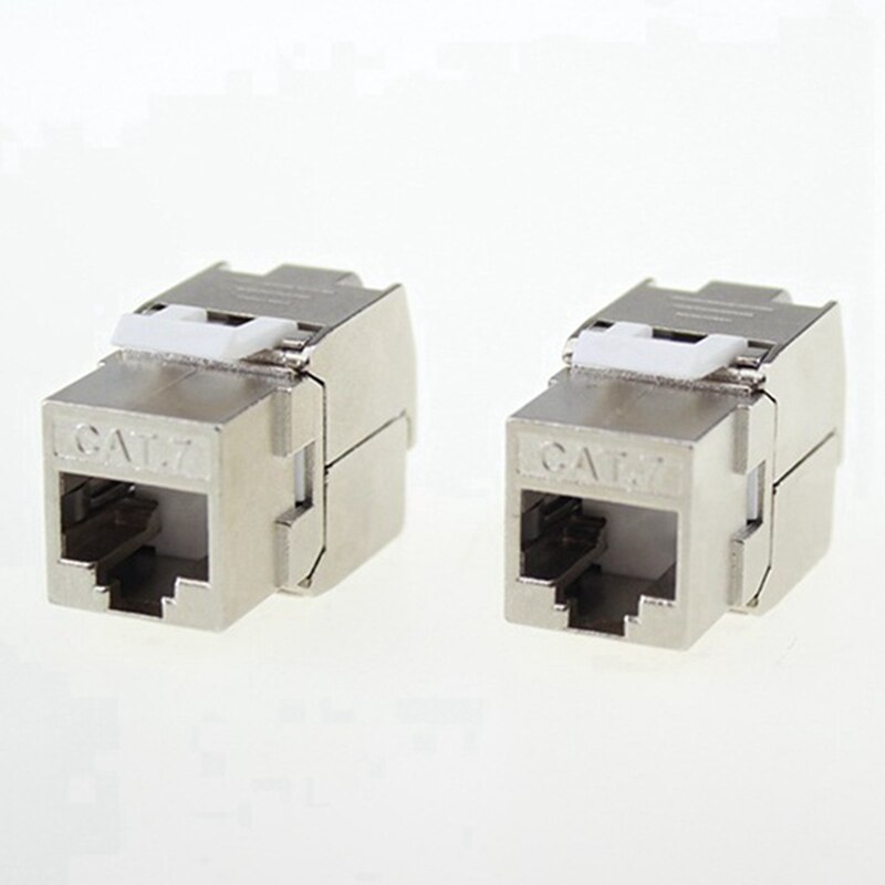 5Pcs Network RJ45 Cat7 Keystone Jack Module 360 Degree Full Shielded RJ45 Socket to LSA Tool-Free Termination