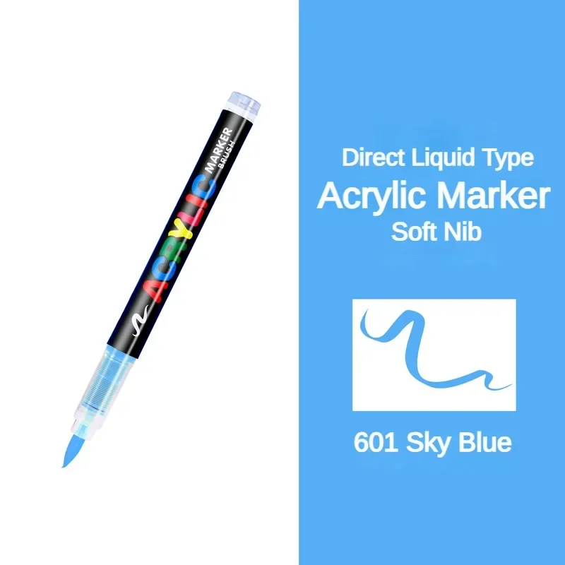 16 Farben Acryl-Marker, Pinselstifte für Stoff, Felsmalerei, Stein, Keramik, Glas, Leinwand, DIY, Kartenherstellung, Kunstbedarf: Lila