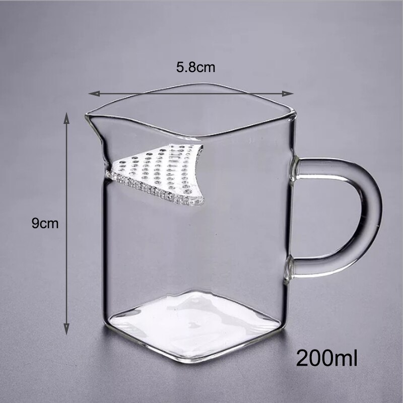 Glass Tea Mug Cup With Tea Infuser Office Tea Glass Bottle 200/300/400ml 3 Styles Drinkware tumbler cup: 3