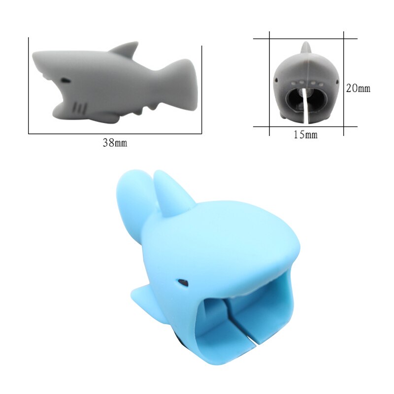 Cute Animal Cartoon Cable Saver Cover Phone USB Bite Charger Data Cord Protector Silicone DJA88