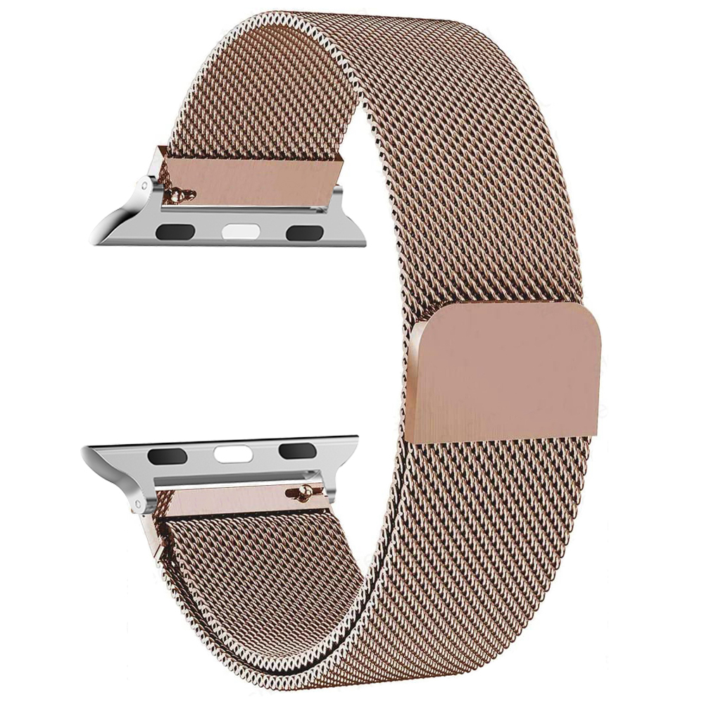 Milanesiskt armband för apple watch-band 44mm 40mm 45mm 49mm 41mm 38mm 42 44 mm armband iwatch-serie 9 3 6 5 se 7 8 ultra 2 rem: Svart gul / 14mm