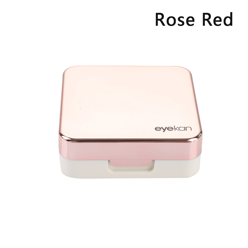 Contact Lens Case Mirror Soaking Container Business Travel Holder Kit Contact Lens Case Square Travel Portable: 04
