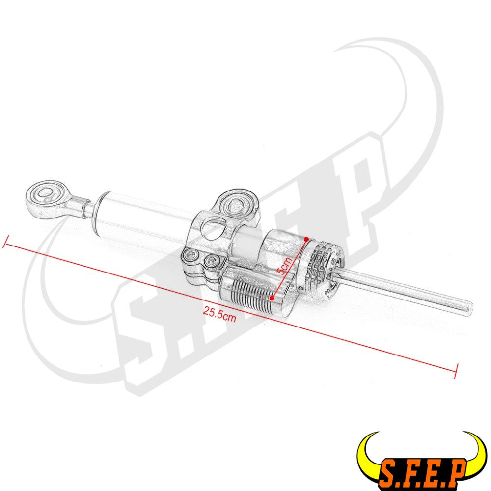 Uniwersalny CNC regulowany amortyzator kierownicy stabilizator wspornik dla Kawasaki Ninja 250 Ninja 300 Z250 Z300 ZX6R ZX10R Z750 GTR1400