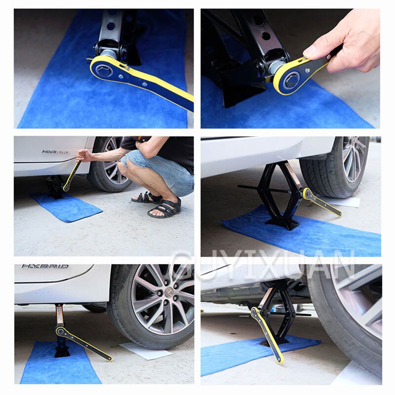 1T / 2T car labor-saving manual jack Car tools Car rocker jack Family car SUV Tire tool