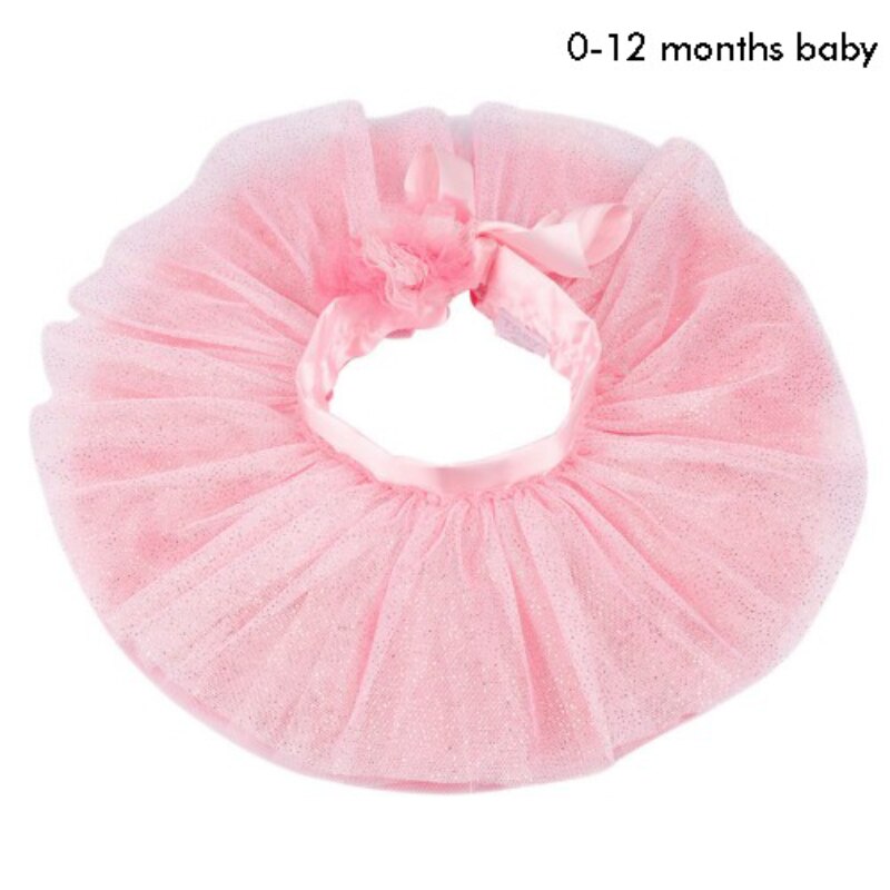 Summer Baby Girl Tutu Skirt Soild Color Newborn Princess Girl Tulle Clothes Kid Lace Skirt for Ballet Dance Age 0-12M