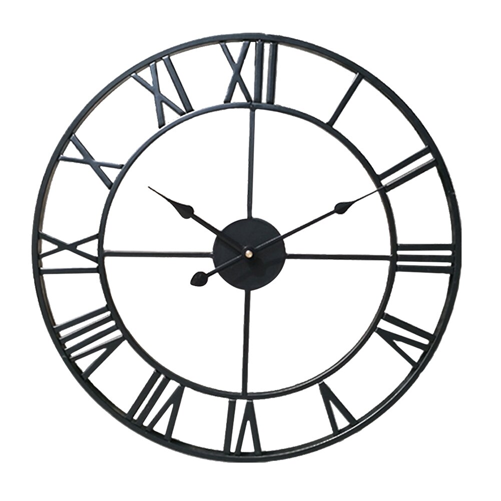 Atmospheric simple retro metal wrought iron clock wall clock modern living room cafe quiet decoration quartz clock