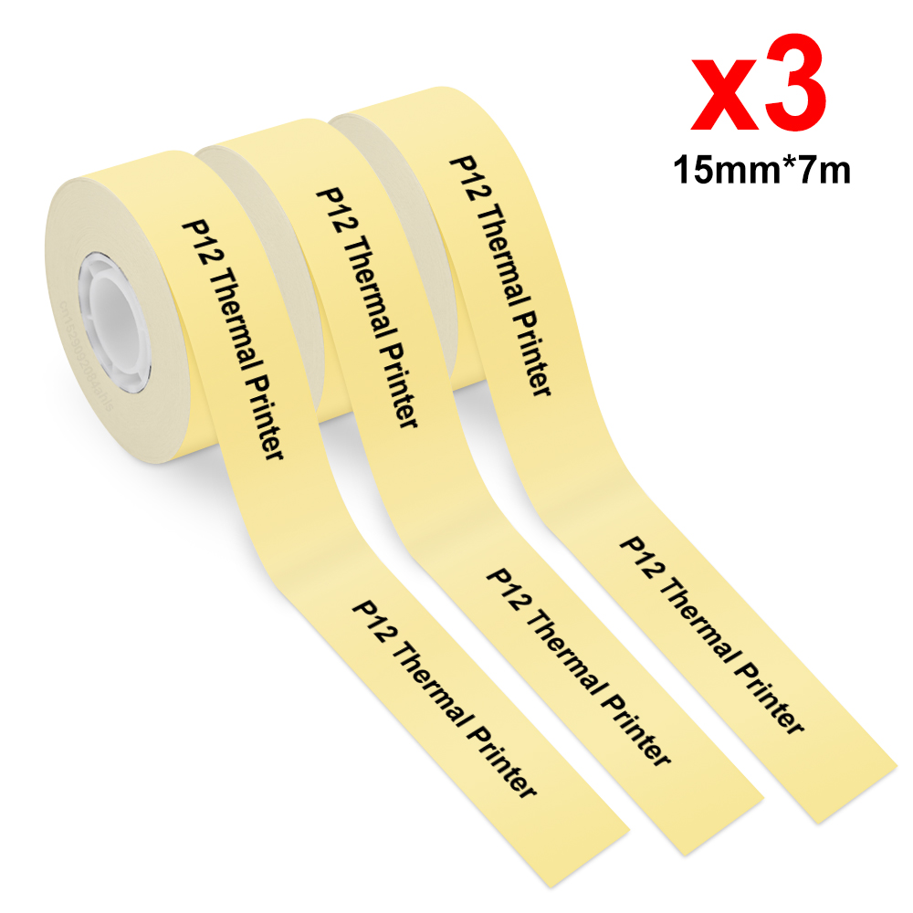 Portable Mini Printer Marklife P12 Thermal Printer Self Adhesive Sticker Labeling Machine P12 with Cutter or 3PK Label Refills: GRAY