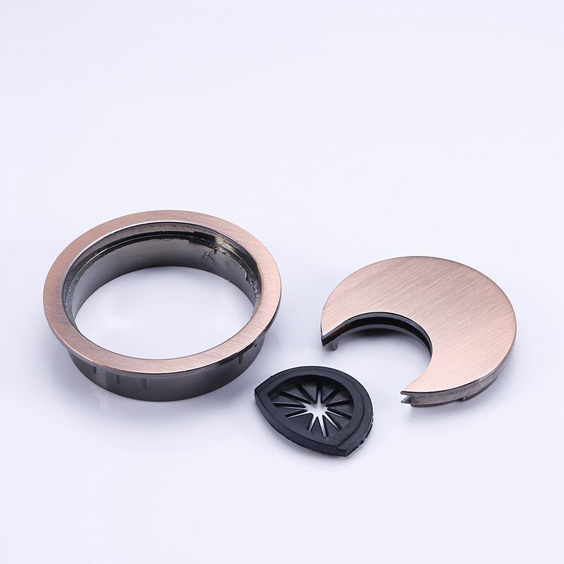 Bureau Kabel Gat Cover Zinklegering Base Tafel Draad Outlet Poort Computer Grommet Oppervlak Lijn Doos BV789