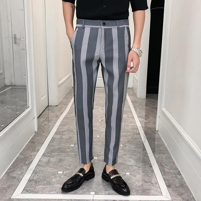 Slim fit sommer formel jakkesæt bukser bryllup brudgom bukser bryllup bukser mænd pantalones hombre de vestir