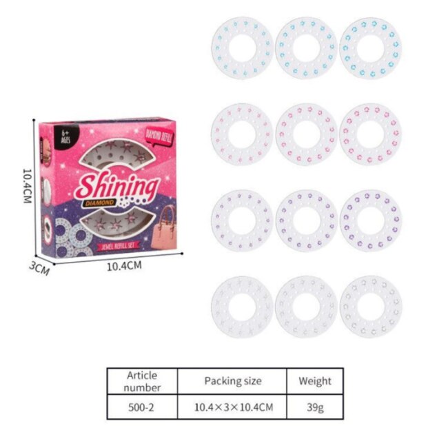 180er -packung edelsteine blingers Luxus einstellen spielzeug diy kristall diamant praktisch aufkleber bling haardeko werkzeug spielzeug: Nur 12 edelsteine