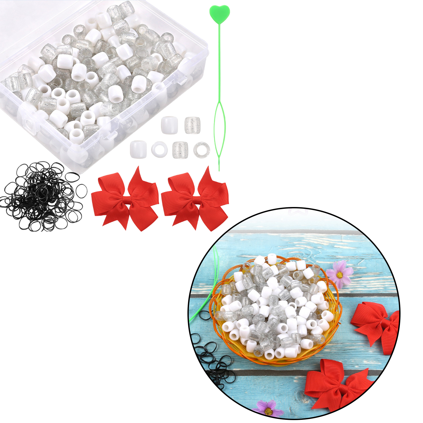 Hair Extension Tools Kit Micro Rings for Dreadlock Salon Wedding Photography