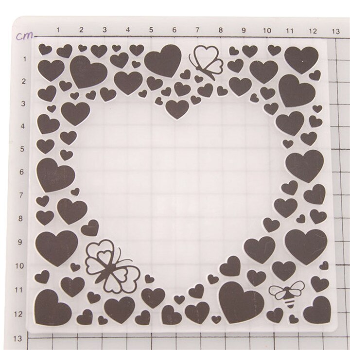 1 pcs Embossing Folders DIY making Paper Cards Craft Card stencil Scrapbook Template Plastic transparent Stamps Wedding Decor