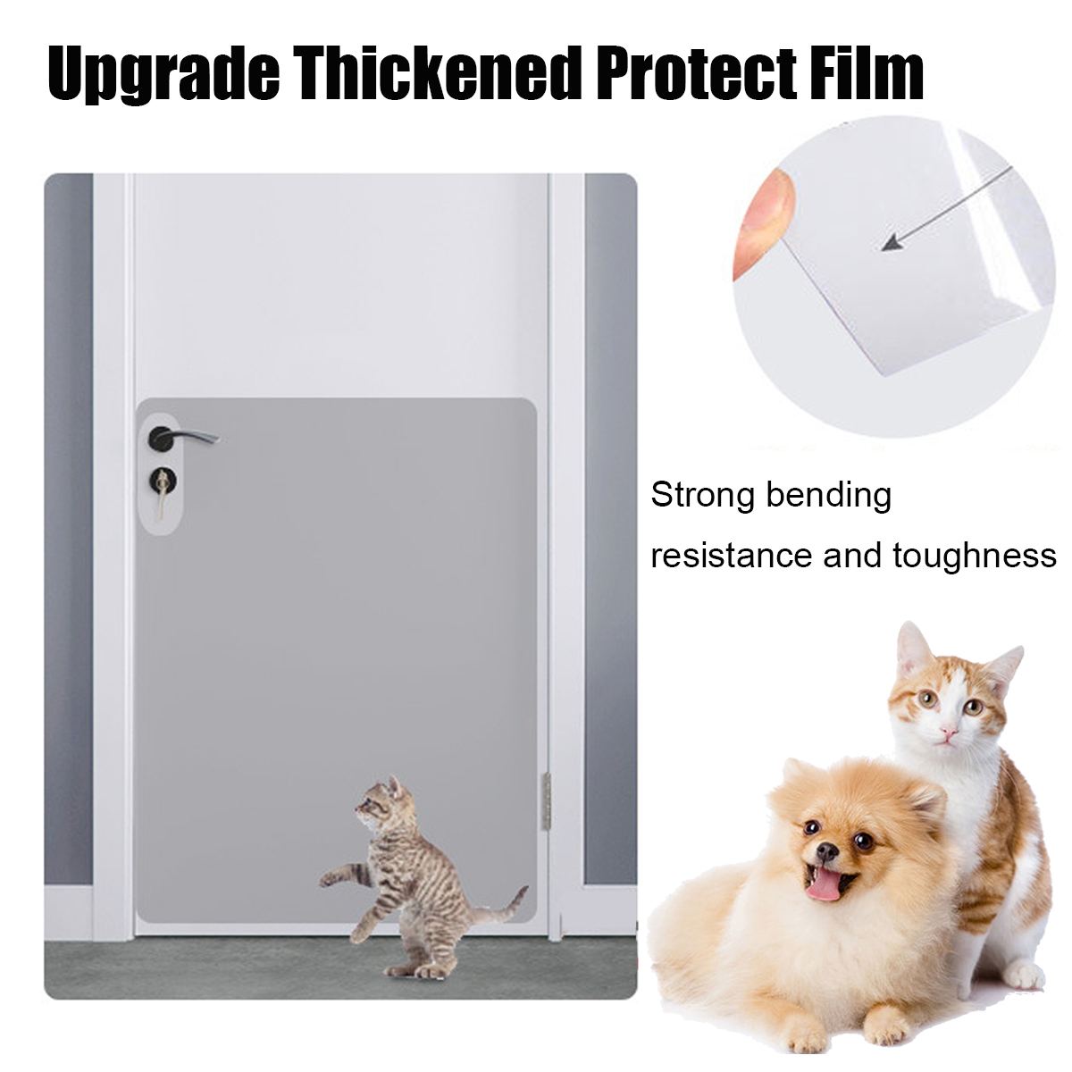 79 x 50cm/83 x 55cm husdjur katt hund repskydd katt soffa skydd skydd film skydd för dörr möbler soffa anti-rep pad