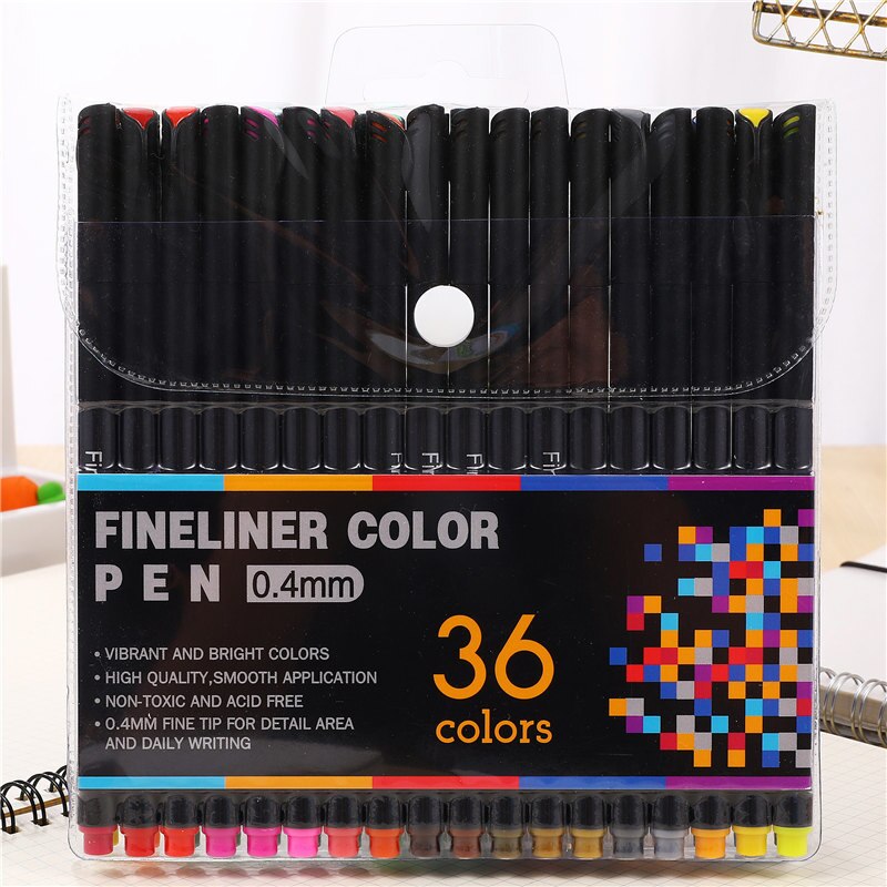 60/100PCS Colorful Neutral Marker Pen Fineliner Pens For School Office Pen Set Kawaii Ink Pen Art Supplies Cute: 36 set