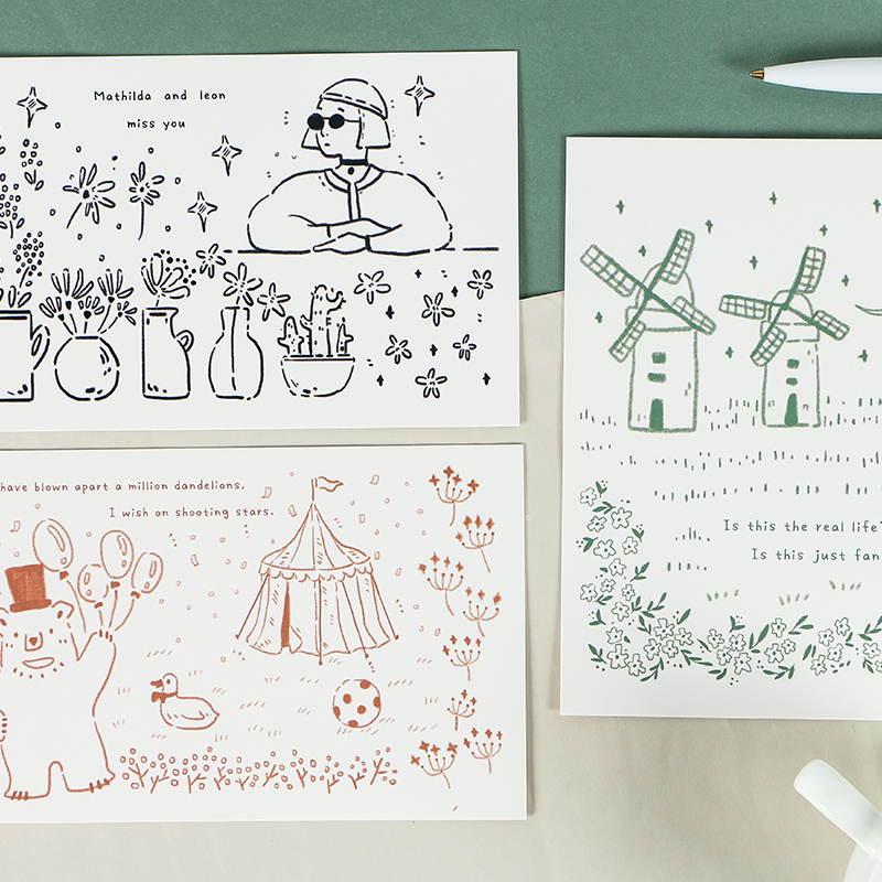 30 Pcs/Set Living In The Forest Postcard DIY Greeting Cards Birthday Letter Card Message Card