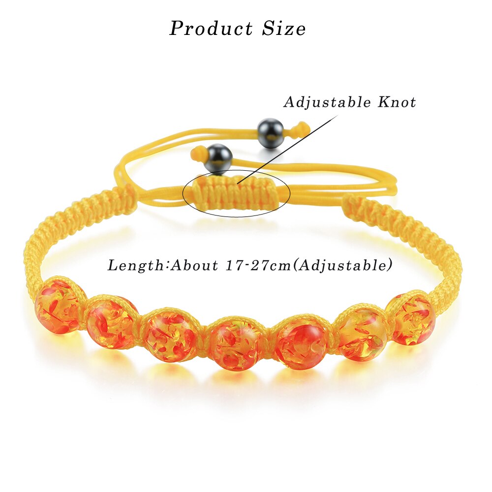 Pulseras trenzadas de 8mm con piedra ámbar Natural tibetana para hombre y mujer, brazaletes hechos a mano, amuleto de Yoga, joyería