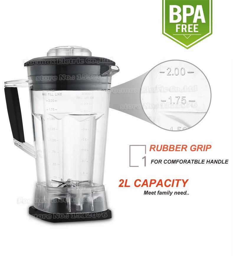 2l bpa gratis burk behållare kanna kommersiell smoothies mixer 1052 reservdelar livsmedelssäkerhet