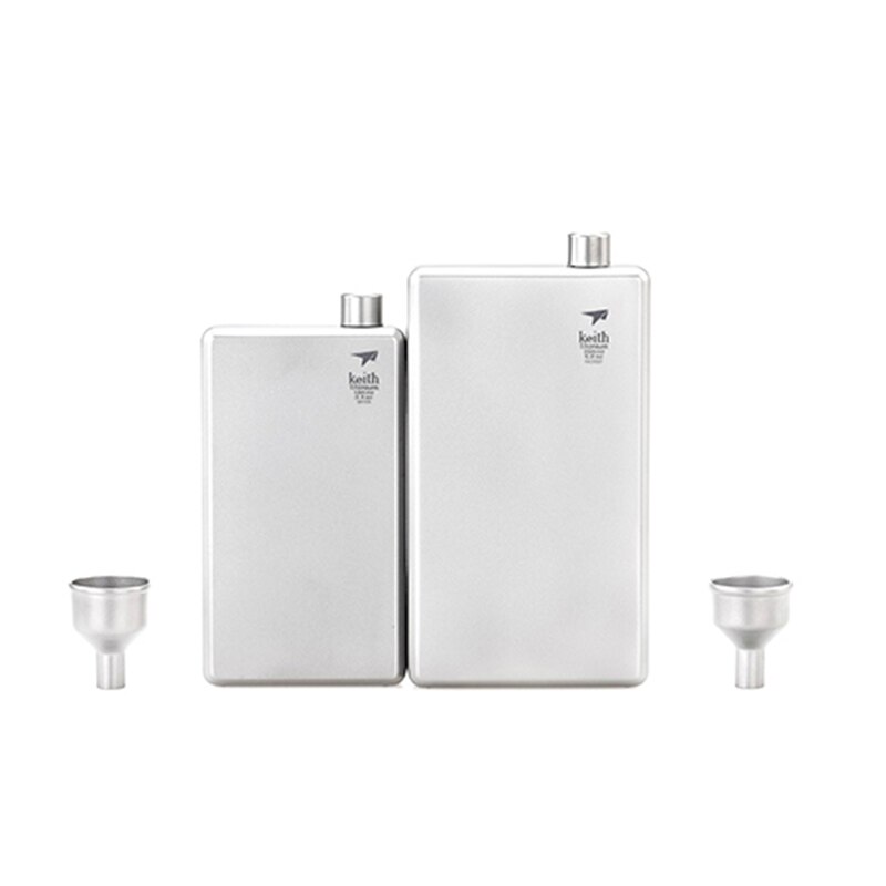 Keith Titanium Heupfles Outdoor Camping Reizen Picknick Flagon Top Titanium Wijn Pot Fles Met Filler 120Ml 150ml 200Ml
