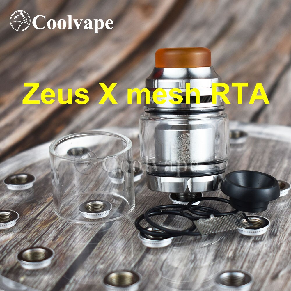 coolvape Zeus RTA Atomizer 3.5ml 4.5ml 510 thread vape tank with vaporizer rta rebuildable e cigatomizer vs Zeus X mesh RTA: J