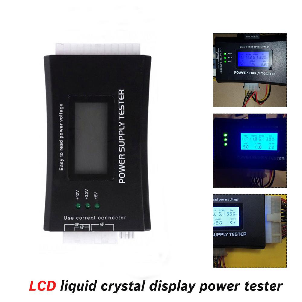 Digital LCD Display PC Computer 20/24 Pin Power Supply Tester Checker Power Measuring Diagnostic Tester Tools