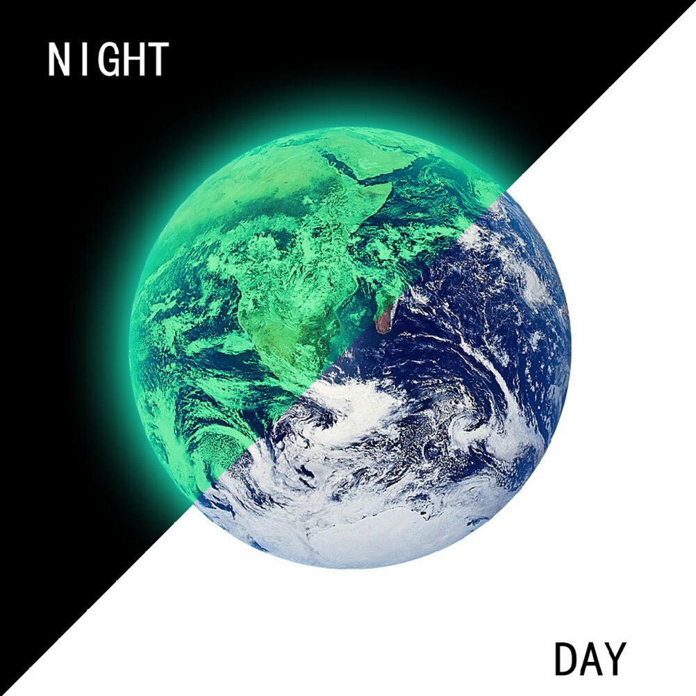30cm Luminous Earth Glow Sticker Universe Planet Fluorescent Wall Stickers Glow In The Dark DIY Stickers Kids Bedroom Decoration