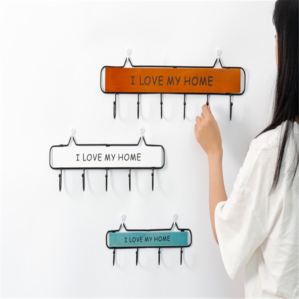 Mounted Clothes Wall Hanger 4 door Hooks Hat Key Holder Coat Rack Hanging Storage Shelf For Home door hanger towel hanger