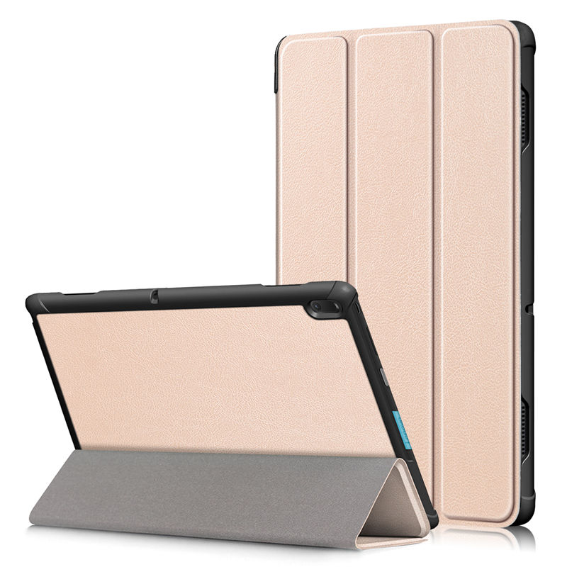 Ultra Slim Magnetic Folding abdeckung Fall Für Lenovo Tab E10 TB-X104F TB X104F PU Leder Stand Abdeckung Für Lenovo Tab e10 Funda fall: Gold