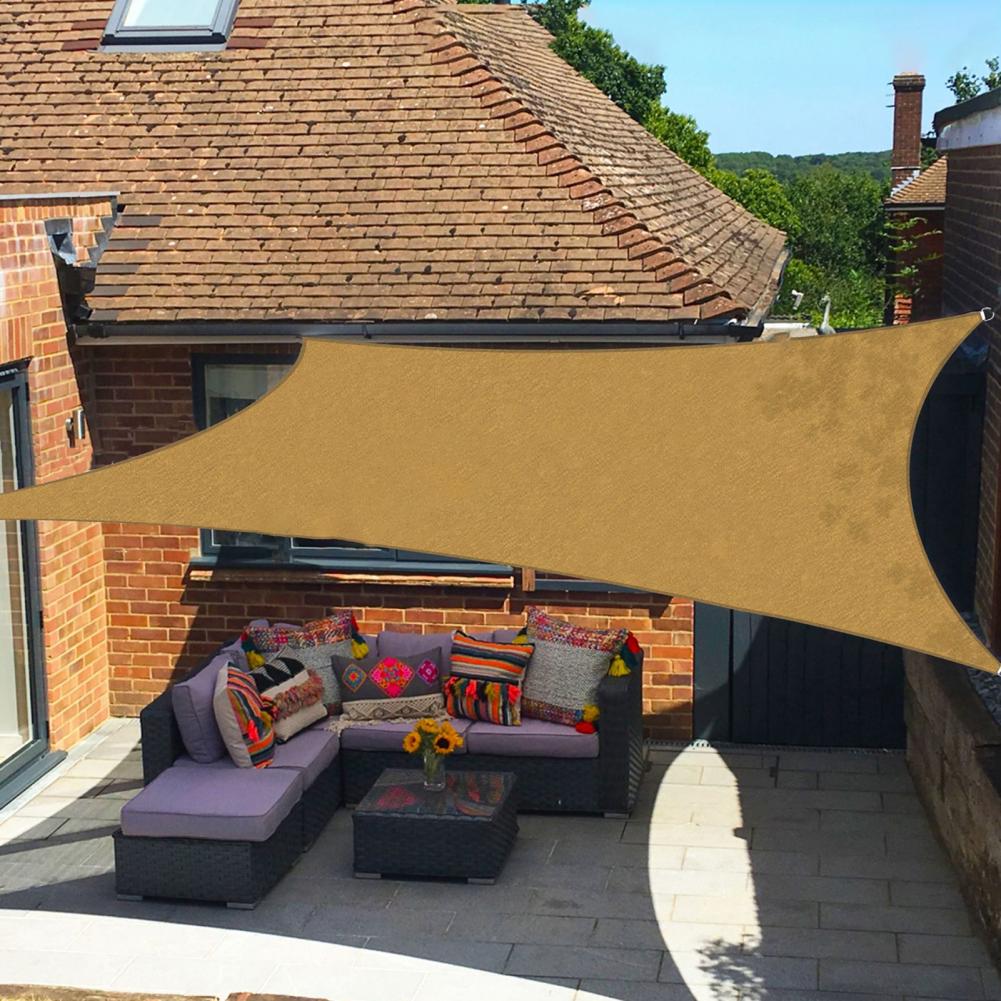 Waterproof Sun Shade Sail Collapsible Polyester Camping Tent Sun Shelter Awning Garden Tool