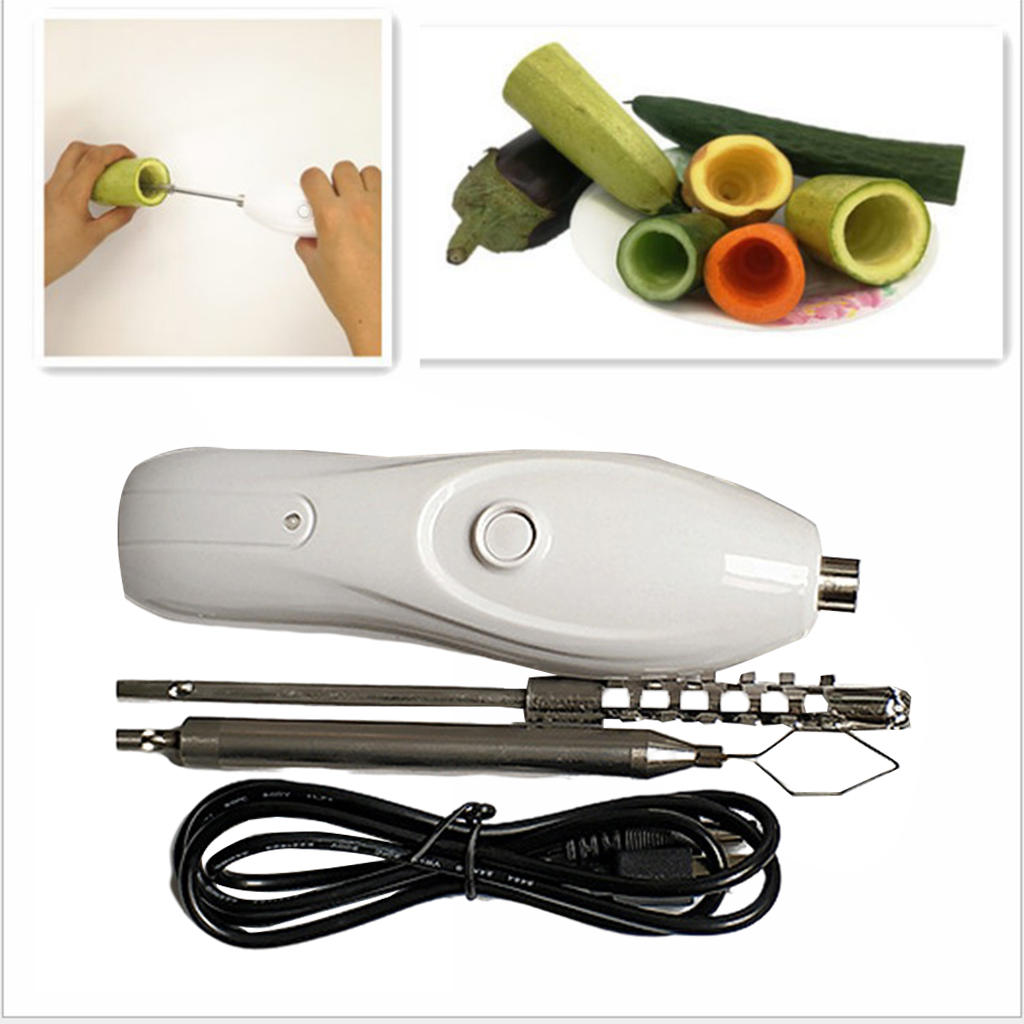 Electric Vegetable Corer Kitchen Gadgets Core Remover for Zucchini Cucumber