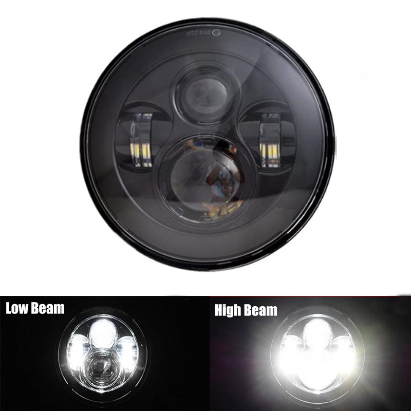 7 Inch Round LED Work Light, 60W Flood Spot Combo Beam LED Light Daytime Driving Off Road Headlight for Jeep 4x4 Offroad ATV: Type D