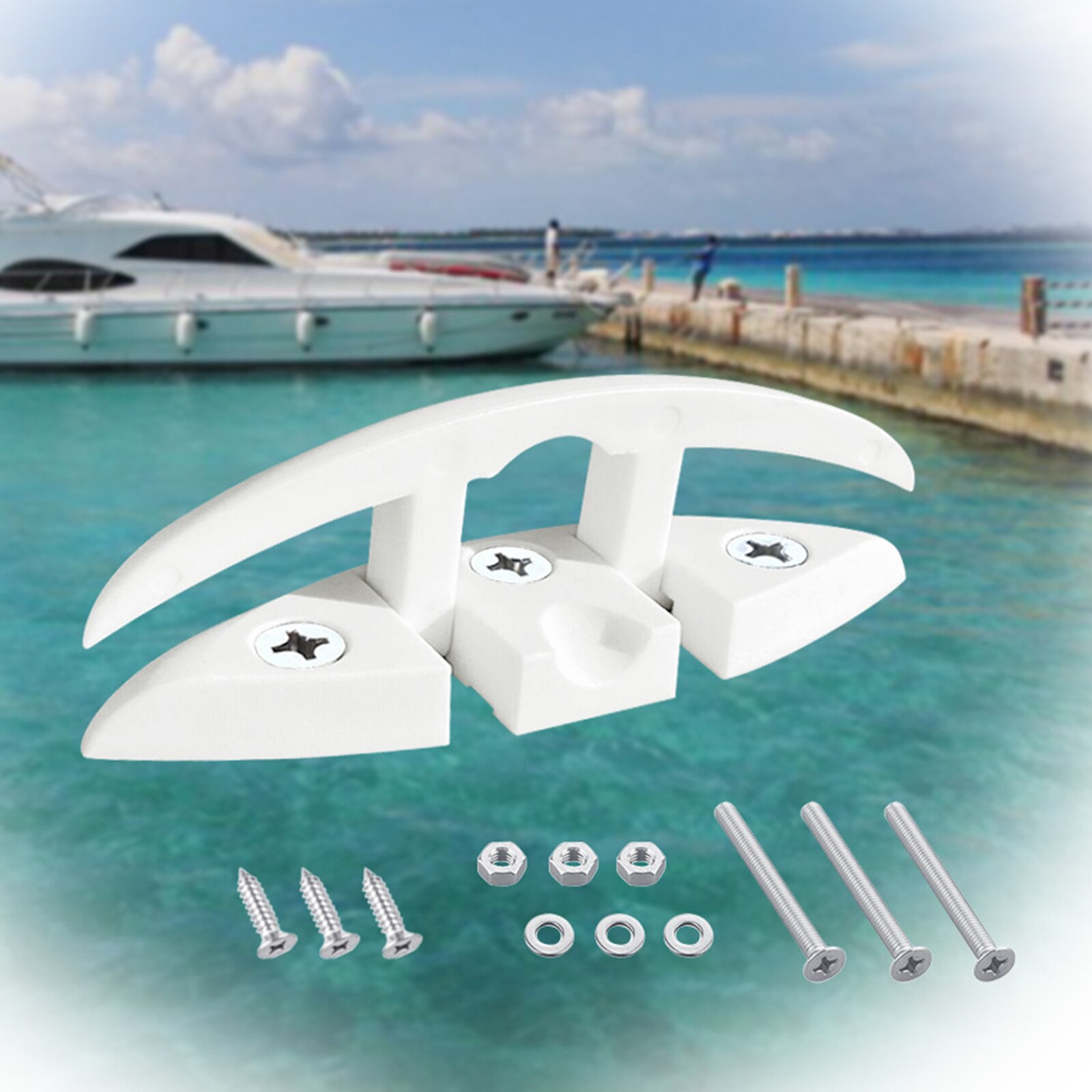 Boat Flip Up Folding Pull Up Cleat Boat Anchor Cleat Flip Up Collapsible Cleat Deck Kayak Sailboats Marine Boat Accessories