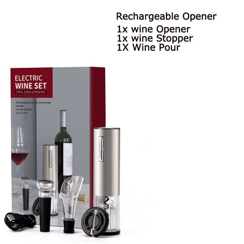 Abridor de botellas automático, sacacorchos eléctrico para vino tinto, herramientas de Bar, accesorios de cocina: USB Charge A9