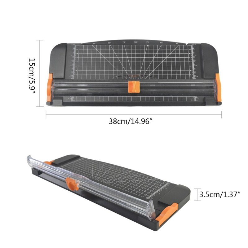 Plastic Base A4 Paper Trimmer Plastic Base Triangular Blade Sliding Paper Cutter
