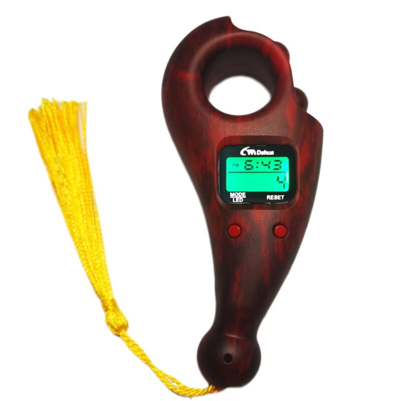 Multi-color Beads Counter,Digital Finger Counter with LCD Display Mini Chanting Counting Machine for buddhist: Sandalwood