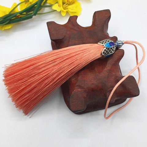 2-6Stck17cm Seide Quaste Randbereich Krone Quasten trimmen Vertikale Anti falten anhänger Quaste pinsel für vorhänge schmuck DIY Heimat Dekor: M / Lavendel