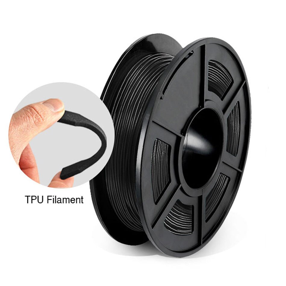 Flexible 3D Printer Filament red desiccant TPU Flexible plastic filament 1.75mm 0.5KG with children intelligent 3d printer: TPU Black