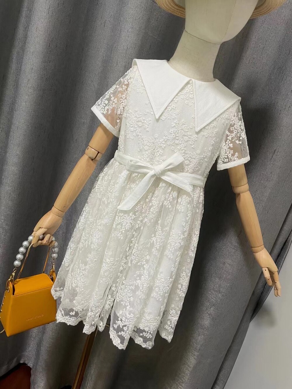 130Cm * 100Cm Wit Wedding Dress Bridal Applique Diy Bruids Hoofdtooi Sjaal Veil Geborduurde Lace Stof Patch