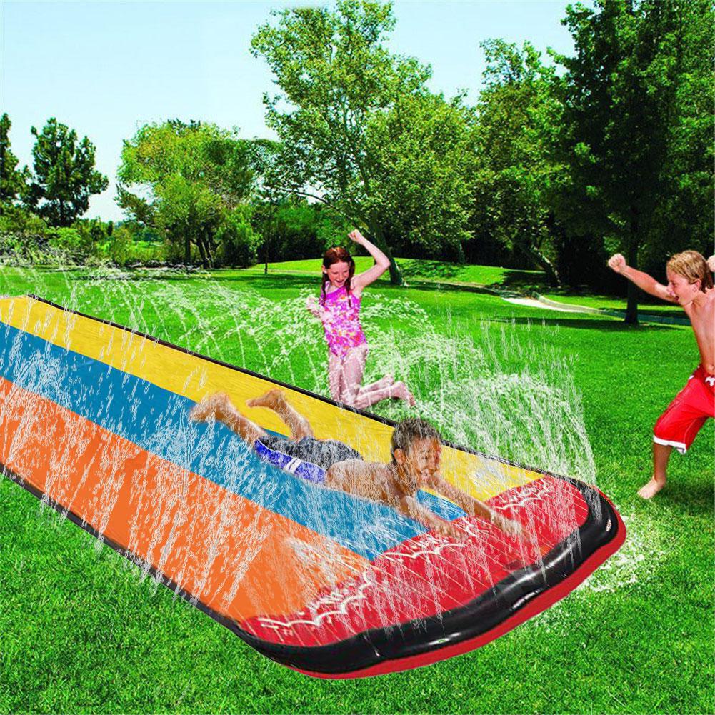 Børn vandrutschebane legetøj stænk vandrutschebane bærbart græsplæne rutsjebane sprinkler legetøj til børn