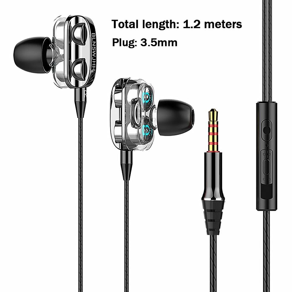 Auriculares estéreo deportivos para correr, auriculares InEar de 3,5mm para teléfono inteligente y Android