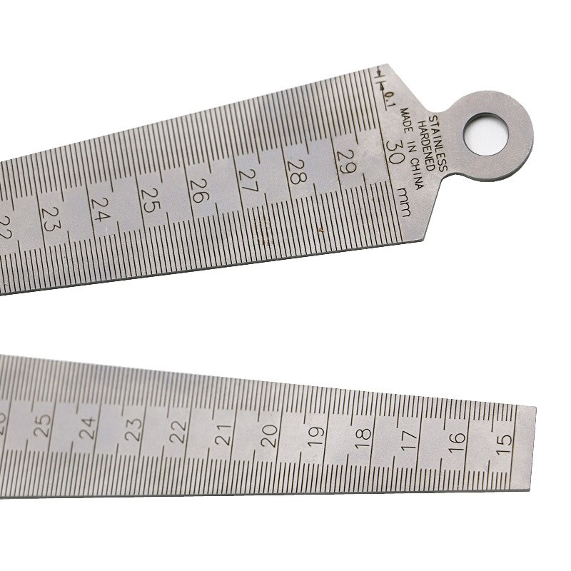 15-30mm Wedge Feeler Gauges Gap Ruler Aperture Ruler Taper Ruler Stainless Steel Inner Diameter Ruler Outlet Measuring Tools