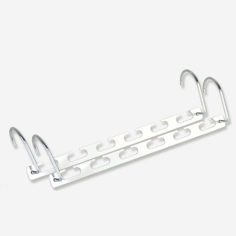 2 Stuks Of 1Pcs Metalen Cascading Wonder Hangers Space Saver Closet Organizer Kledingrek