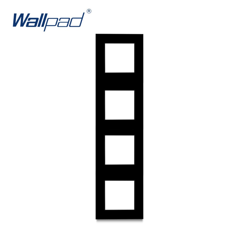 Wallpad Luxury Tempered Glass Panel Frame White Hotel Panel Vertical Frame 1 2 3 4 5 Frames Panel Only: 4 Black