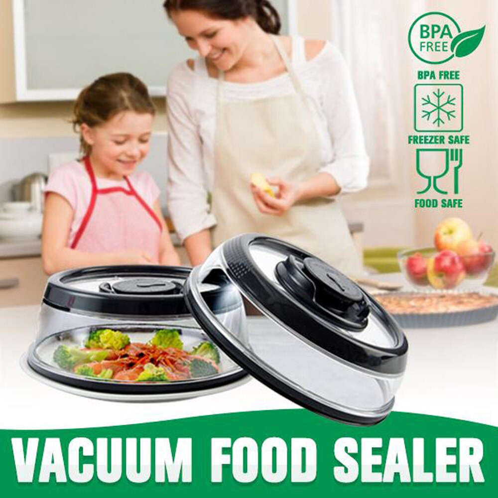 Vacuüm voedsel sealer deksel keuken instant vacuüm voedsel sealer verse deksel koelkast schaal deksel topper koepel keuken gereedschap #40