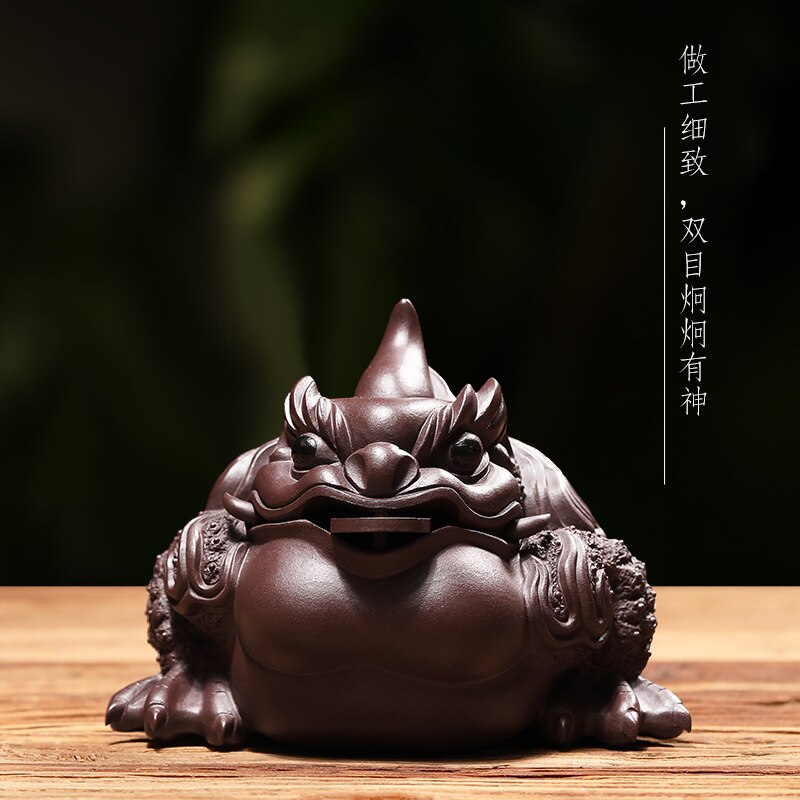 Attracting Wealth, Golden Toad can raise golden cicada tea art tea table tea set tea plate toad tea ceremony decoration