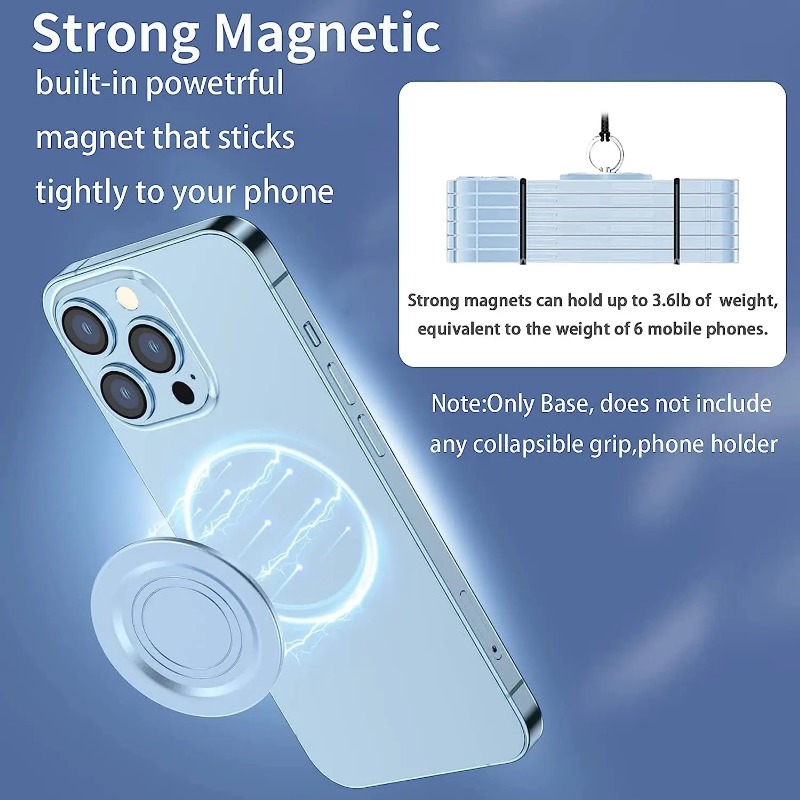 Magnetyczna podstawa dysku do akcesoriów Magsafe Zdejmowana płytka magnetyczna do iPhone'a 15/14/13/12 Mag Case do uchwytu P-Socket Grip/uchwyt pierścieniowy