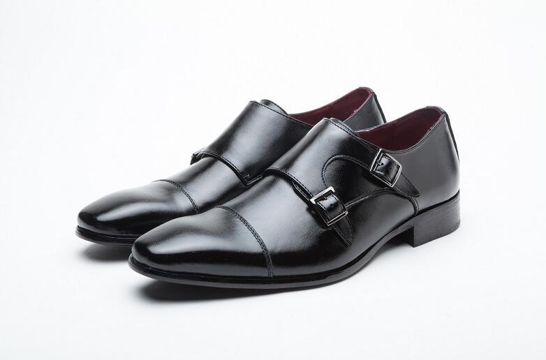 concepteur hommes classique moine sangle chaussures plates robe élégance gentleman chaussures mâle mariage retour soirée marié chaussures de bal