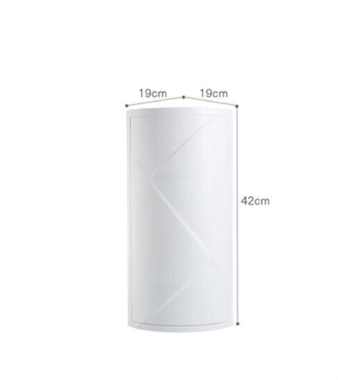 Triangle shelf rotating bathroom shelf kitchen punch-free suction wall large storage box plastic wx8021507: M  42CM