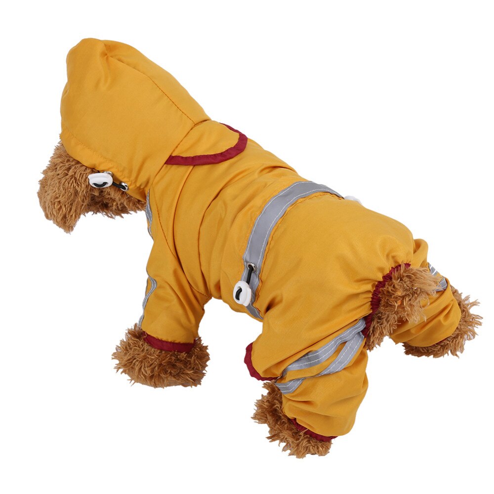 Polyester Dogs Raincoats For Pets Cat Dog Raincoat Waterproof Jacket Hood Drawstring Pet Rain Coat Clothing Retail