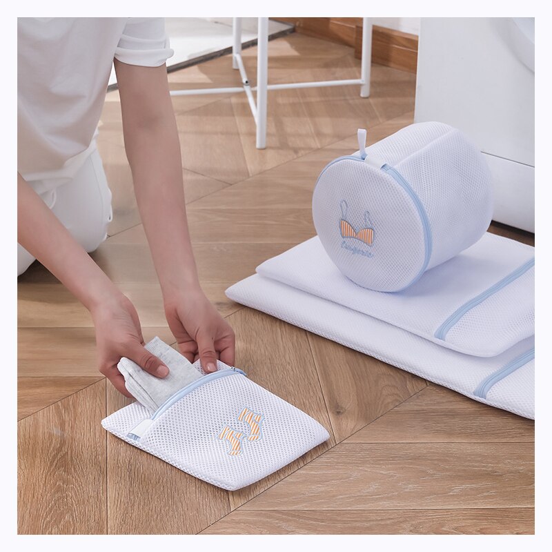 Mesh Laundry Bag Wash Bags Polyester Laundry Basket Laundry Bags for Washing Machines Mesh Bra Underwear Laundry Bag Supplies